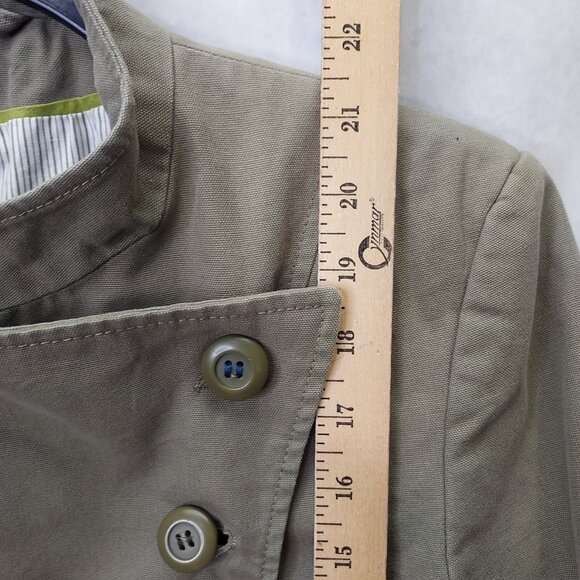 Topshop Jacket Women US 10 M Double Breasted Olive Green Lined Military Buttons - Picture 11 of 14